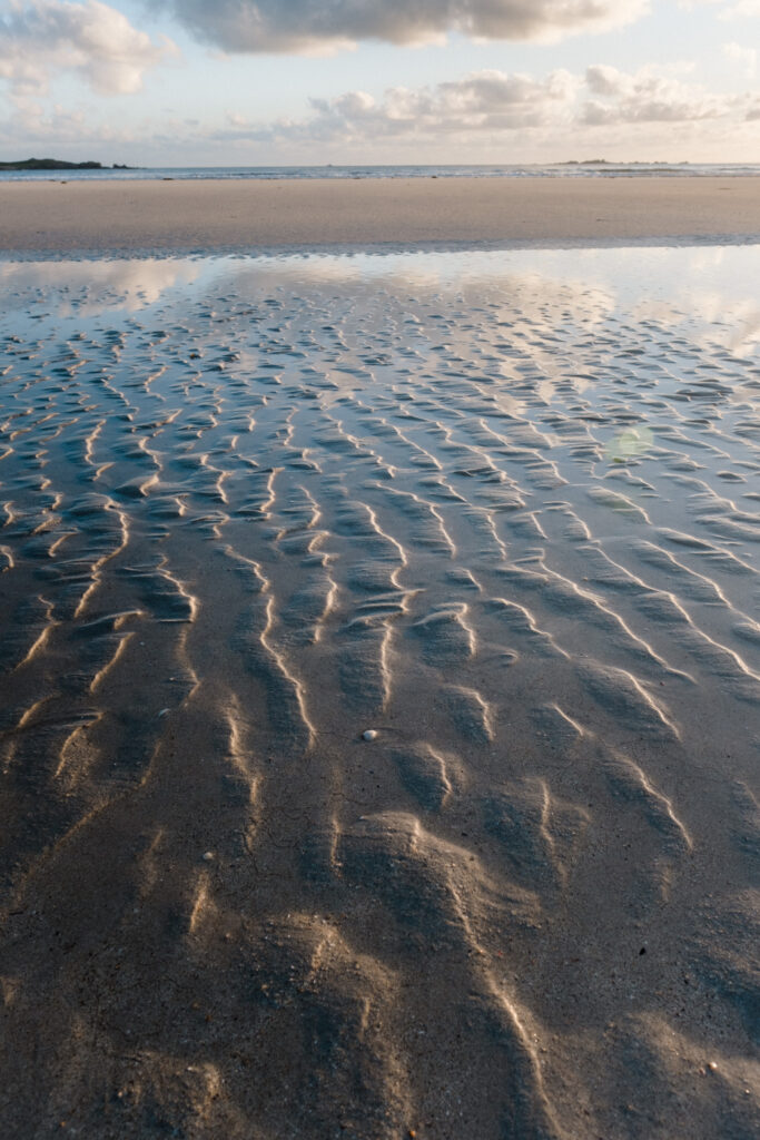 Ripples in the sand on the Galician coast. 