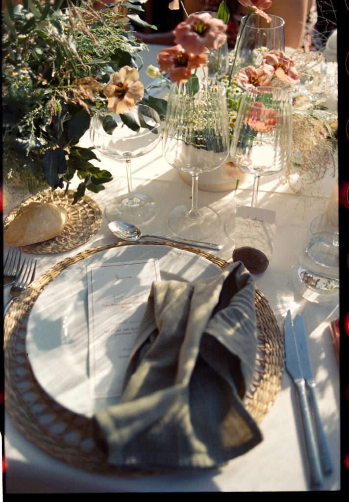 Table details, Mas Sendra wedding